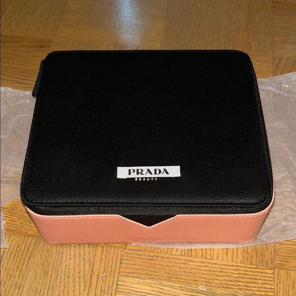 Prada Black and Pink Cosmetic Organizer